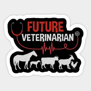 Future Veterinarian Vintage Sticker